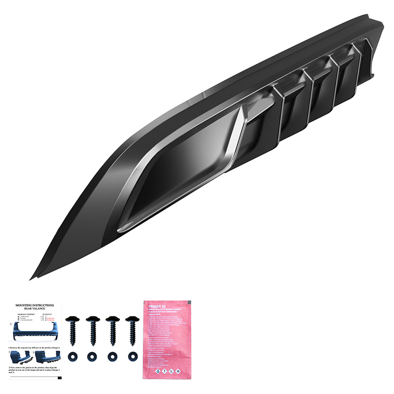 Oneway Achterbumperskirt (Diffuser)  Skoda Kodiaq I (NS7) Sportline 2017-2024 - Glanzend zwart