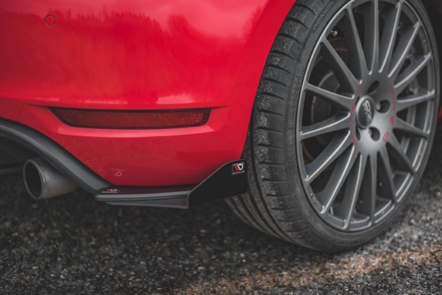 Opzetstuk achterzijde skirts VW Golf 6 GTI Maxton Design duurzaam