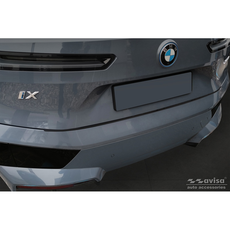 Matzwart RVS Achterbumperprotector  BMW iX (I20) 2021- 'Ribs'