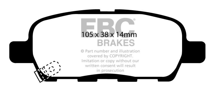 EBC Brakes NISSAN Stagea 3.0 2004-2007 Remblokken achterzijde ye