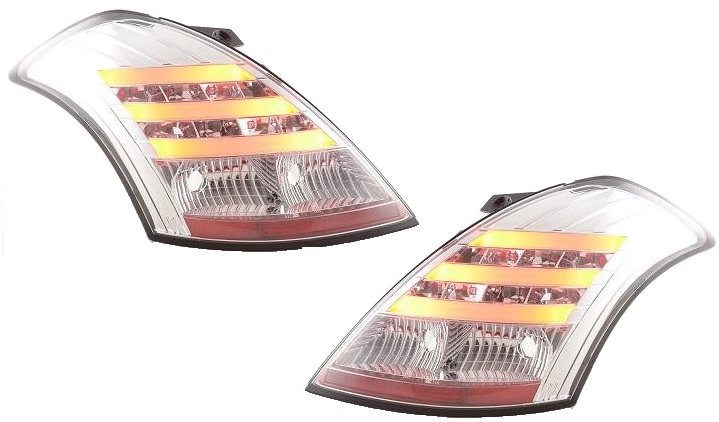 Achterlichten Suzuki Swift met Tube en LED 11- Chroom