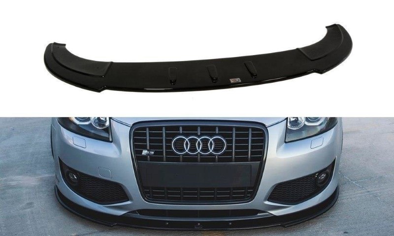 Voorspoiler Audi S3 8P Glanzend zwart