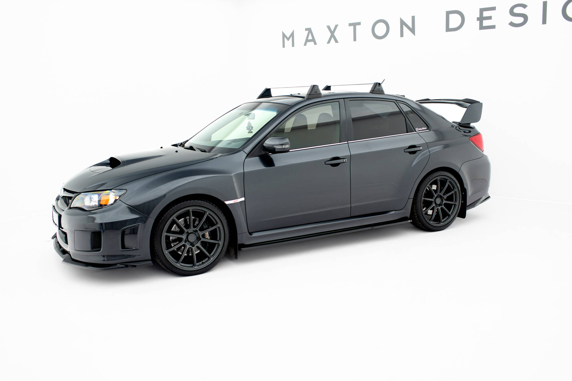 Zijskirts V.1 Subaru Impreza WRX STI MK3 Facelift Maxton Glanzend zwart