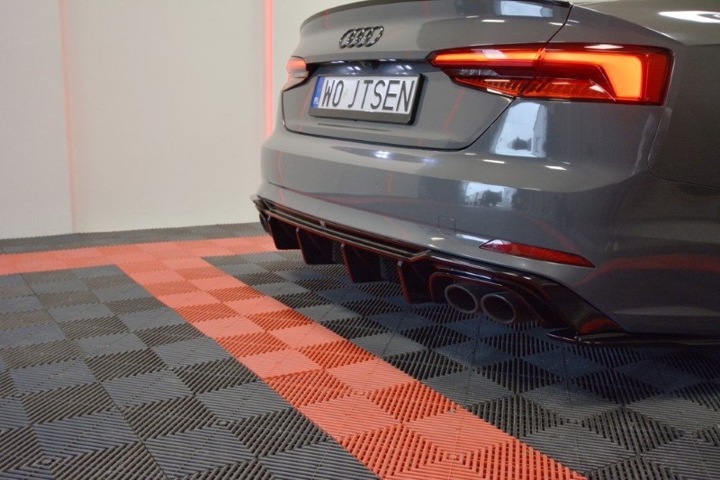 Achter Aanzet Audi S5 A5 F5 Coupe / Sportback Glanzend Zwart