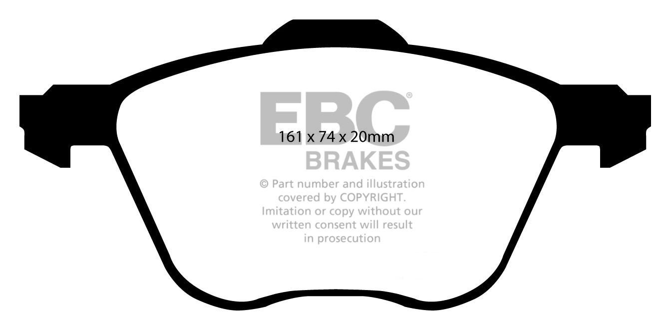 EBC Brakes VW Sharan 2.0 TD 2005-2010 Remblokken voorzijde