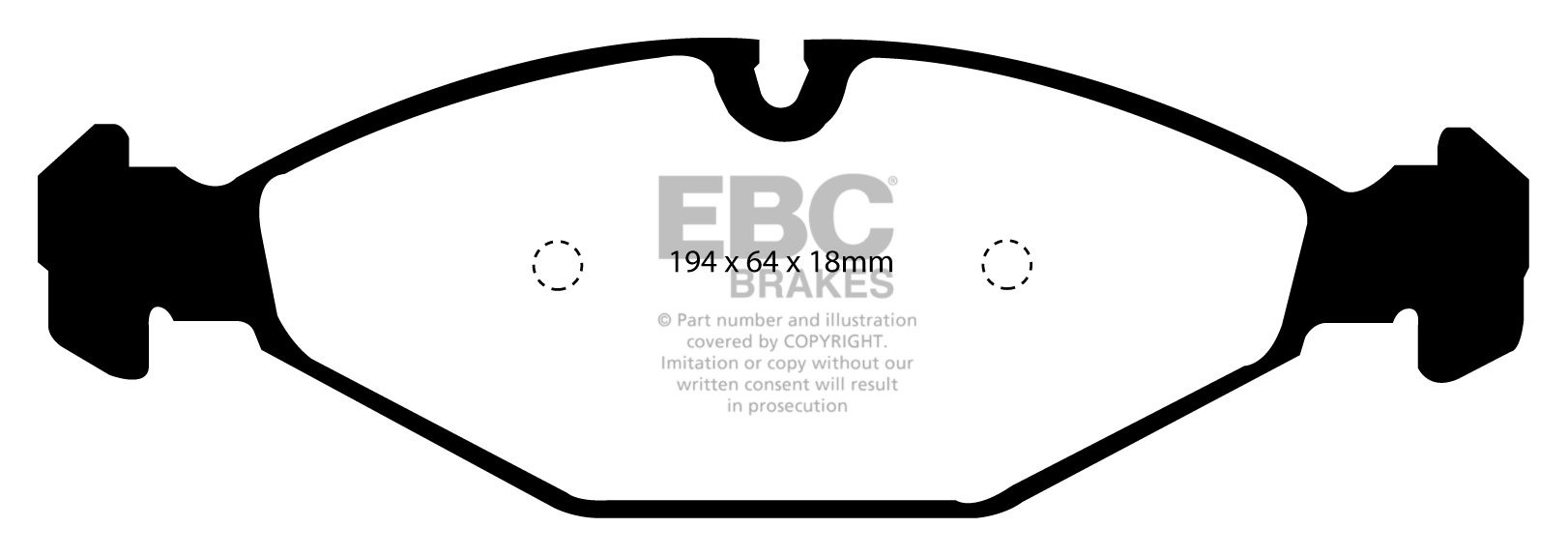 EBC Brakes JAGUAR XJ12 6.0 93-94 Remblokken voorzijde yellowstuf