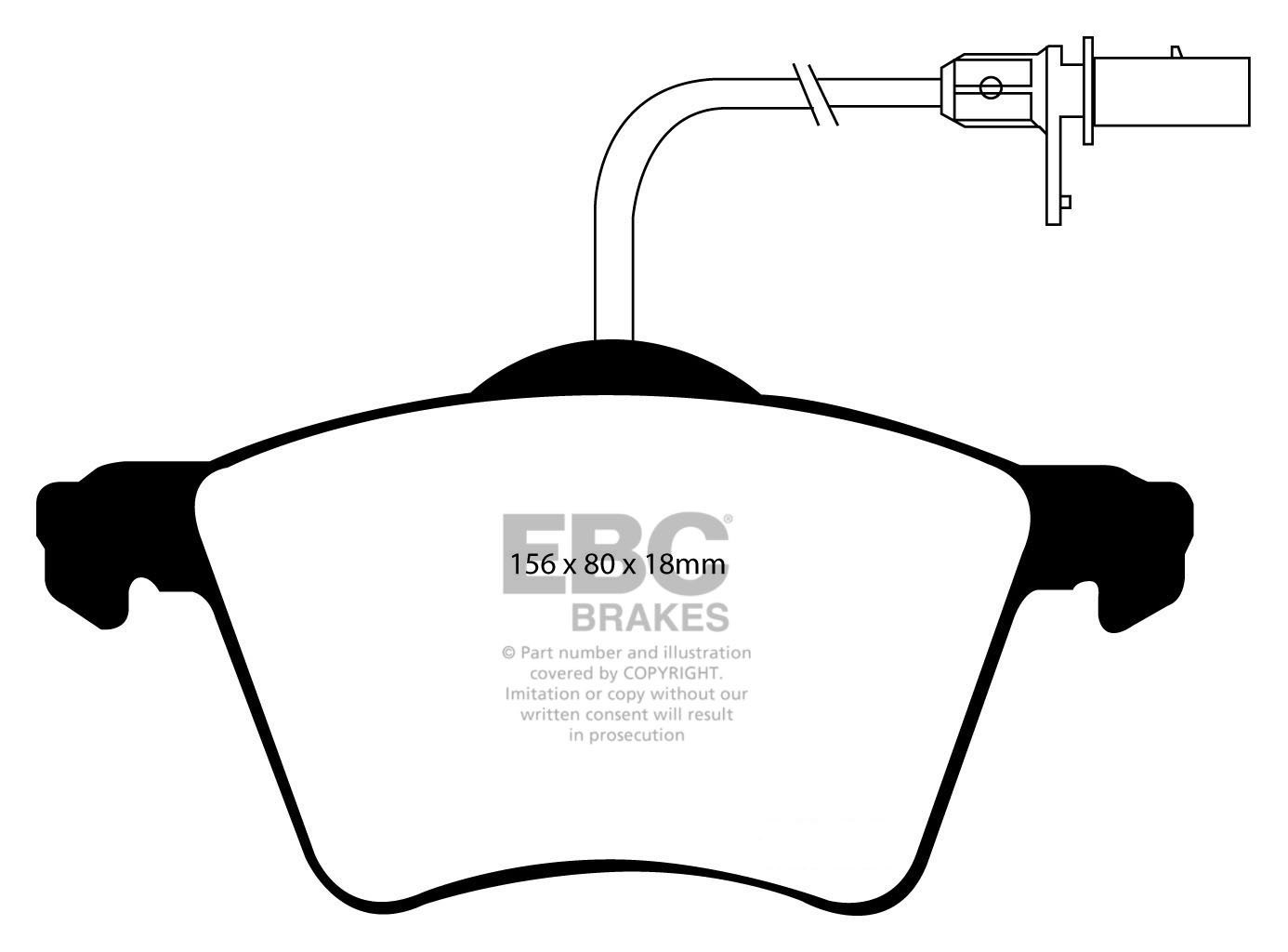 EBC Brakes VW Sharan 1.9 TD (115) 2001-2002 Remblokken voorzijde