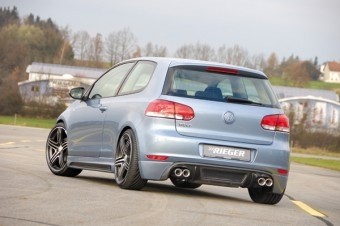 Achterbumper Diffusor VW Golf VI Rieger Carbon Duplex