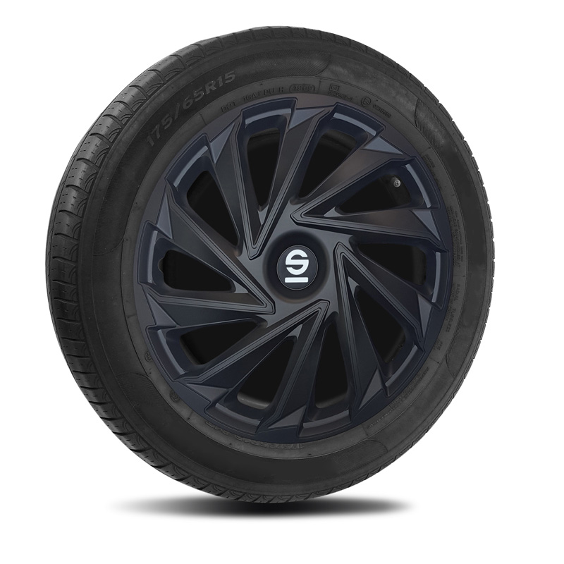 Sparco Wieldoppen Varese - 16-inch - Zwart - Set van 4 stuks
