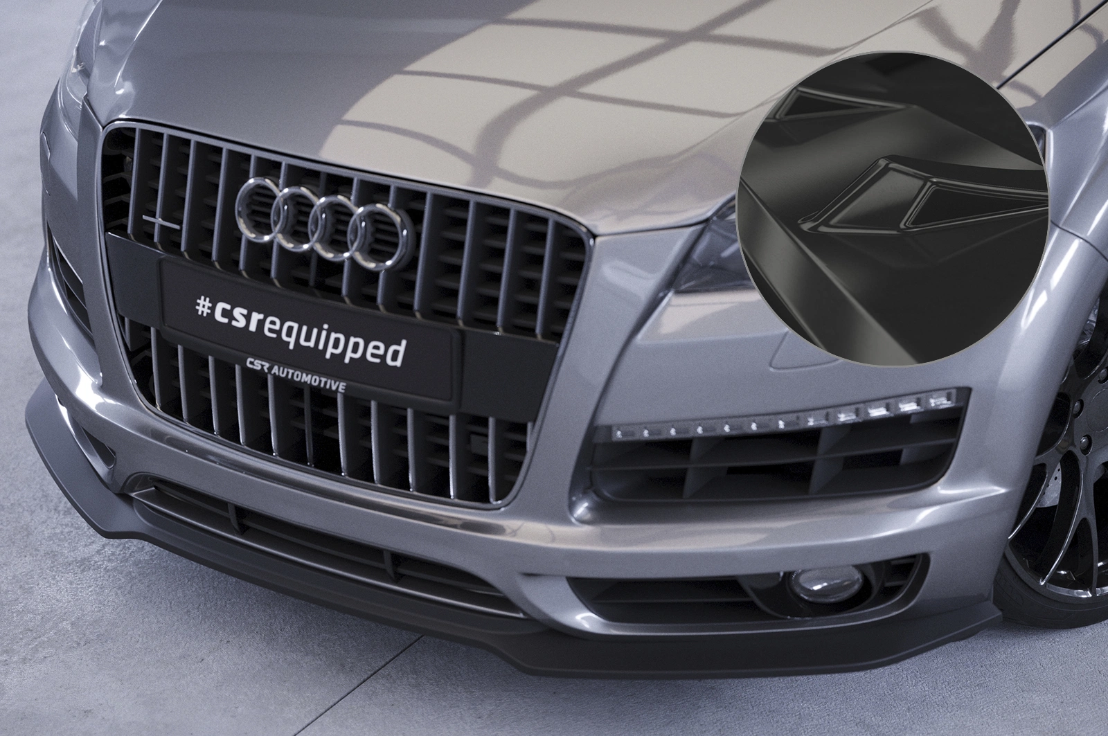 Voorspoiler Audi Q7 (4L) S-Line Glans Zwart – CSR Automotive