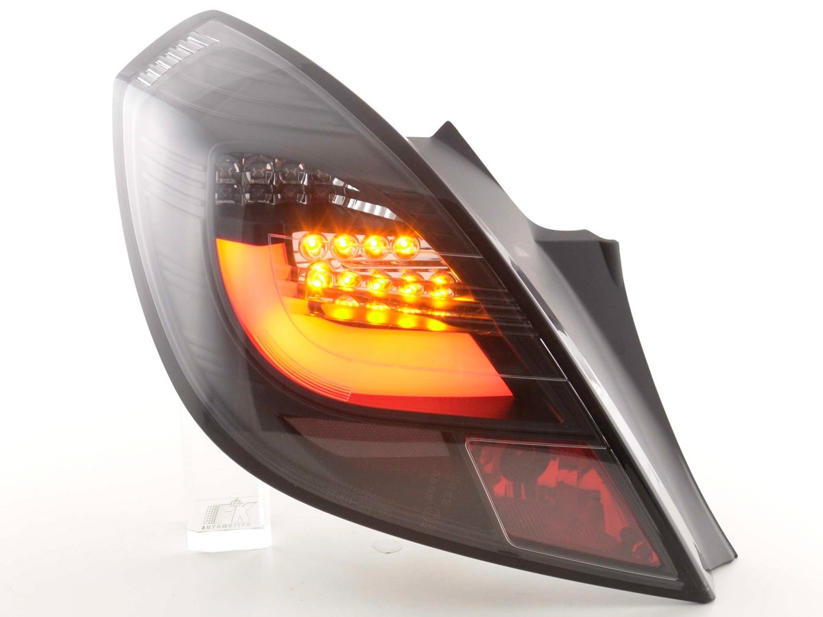 Achterlichten Opel Corsa D Tube LED Zwart (2006-2010)