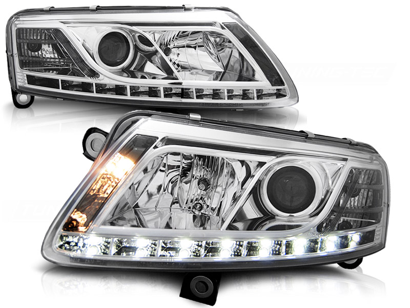 Koplampen Audi A6 4F 04-08 HELDER./Chroom