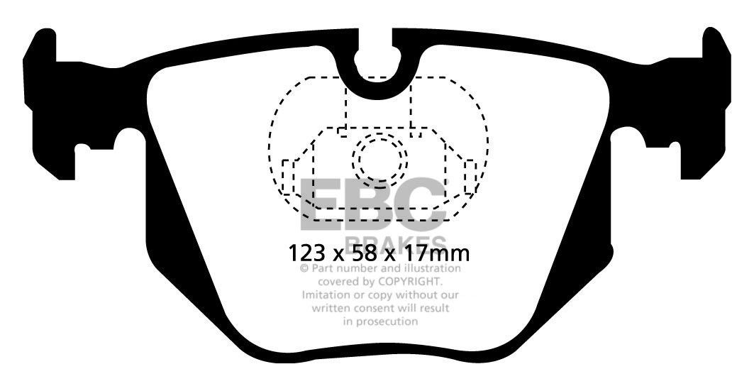 EBC Brakes BMW 750 5.4 (E38) 98-2001 Remblokken achterzijde reds