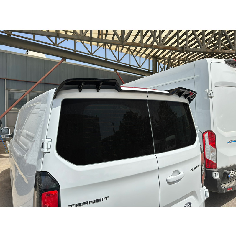 Dakspoiler V.2  Ford Transit Custom (V710) 2023- & Volkswagen Transporter T7 2024- (met 2 achterdeuren) (PU)