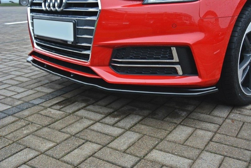 Voorspoiler Audi S4 / A4 S-Line B9 V.2 Glanzend Zwart