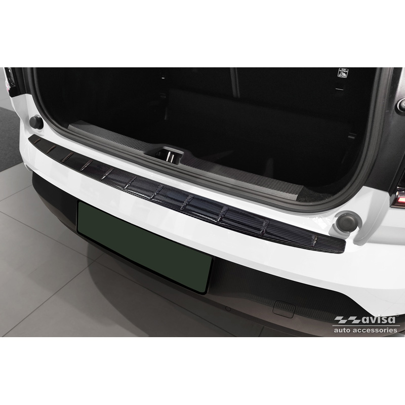 Echt 3D Carbon Achterbumperprotector  Volvo EX30 2023- 'Ribs'