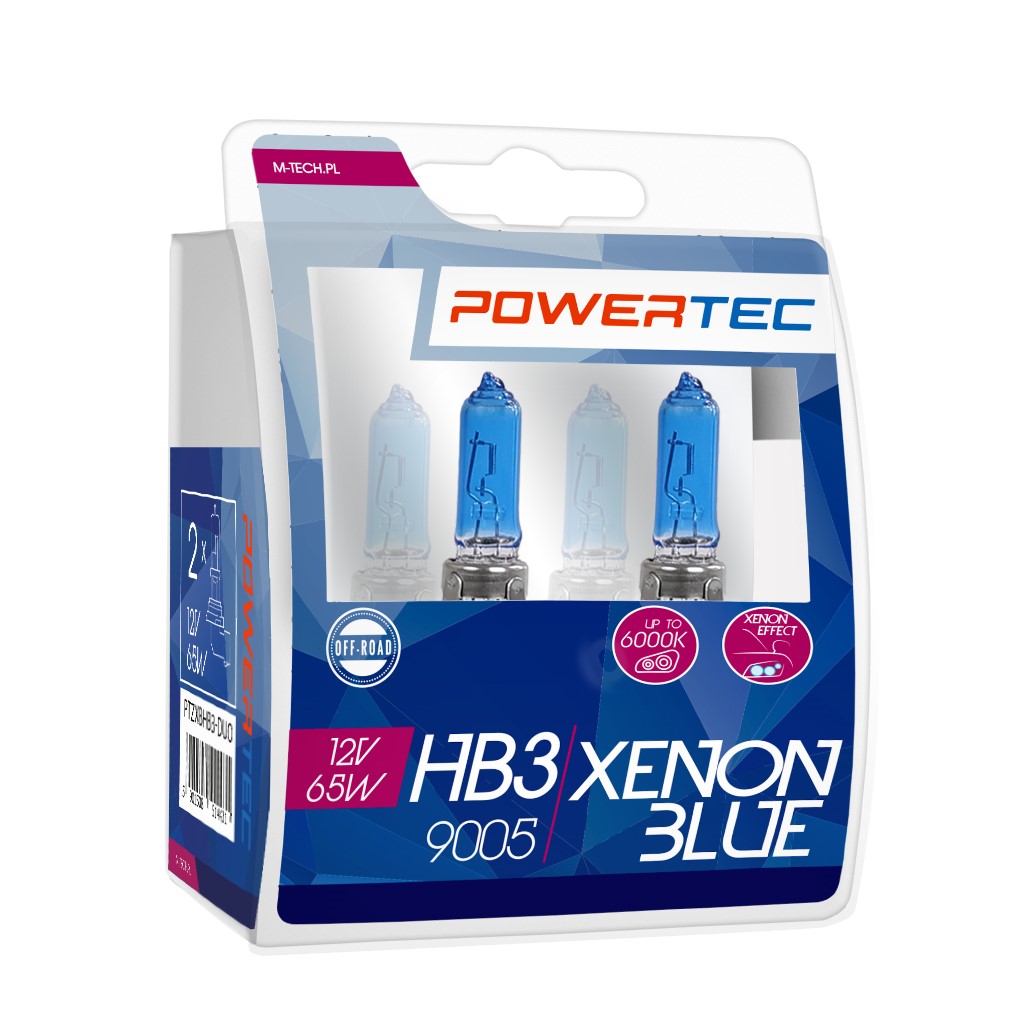HB3 lampen XenonBlue 12V DUO Mtech Powertec
