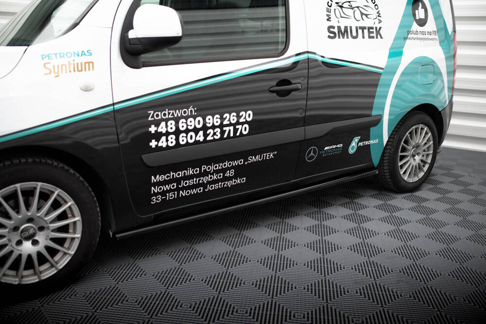 Zijskirts Mercedes Benz Citan Maxton Glans Zwart