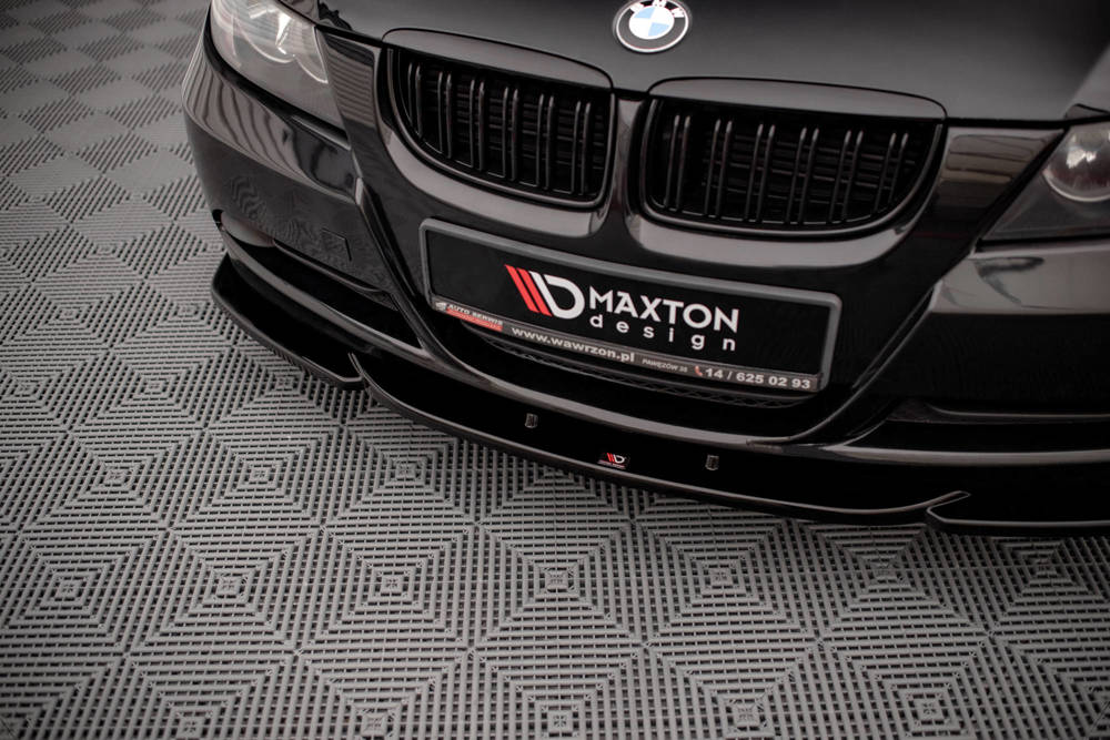 Voorspoiler V.2 BMW 3-Serie E90 Maxton Glans Zwart