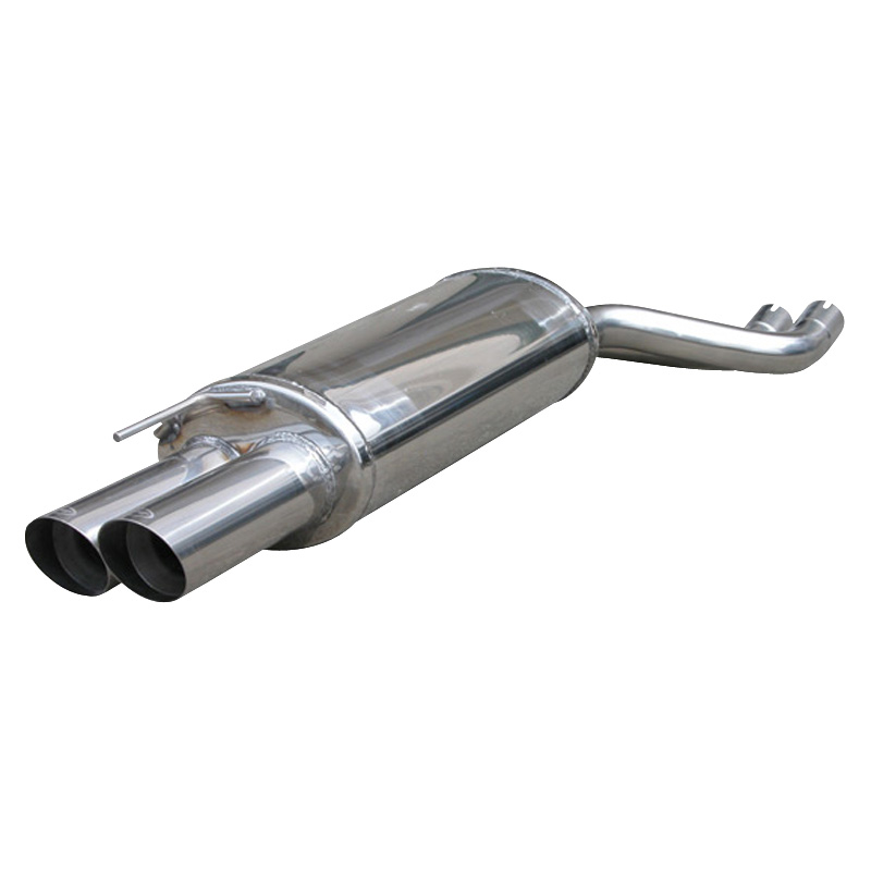 100% RVS Sportuitlaat  BMW 3-Serie E46 330D 2000- 2x80mm Racing