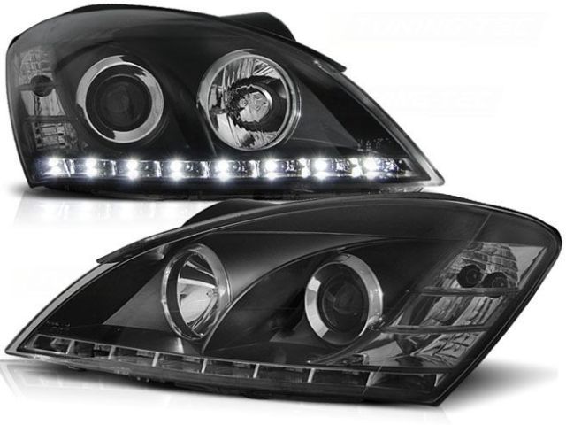 Koplampen Kia CEED 06-09 DRL Look Zwart