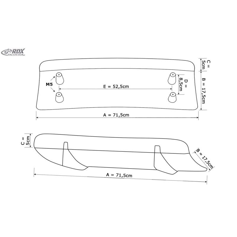 Achterskirt 'Diffusor U-Diff XL'  Skoda Superb III (3V) 2015- (PU)
