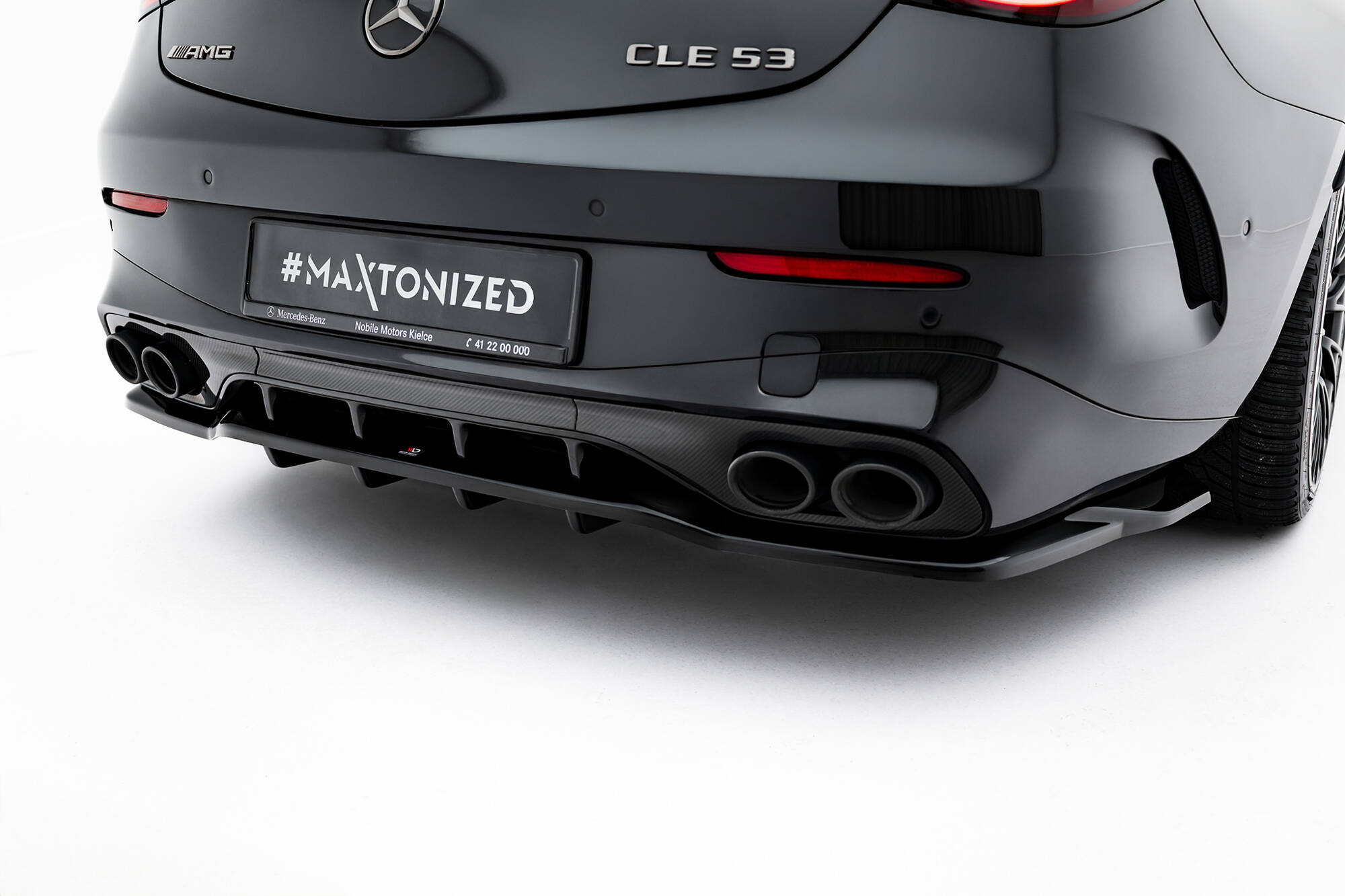 Achter Diffuser Mercedes-AMG CLE 53 / AMG-Line C236 Maxton Glanzend zwart