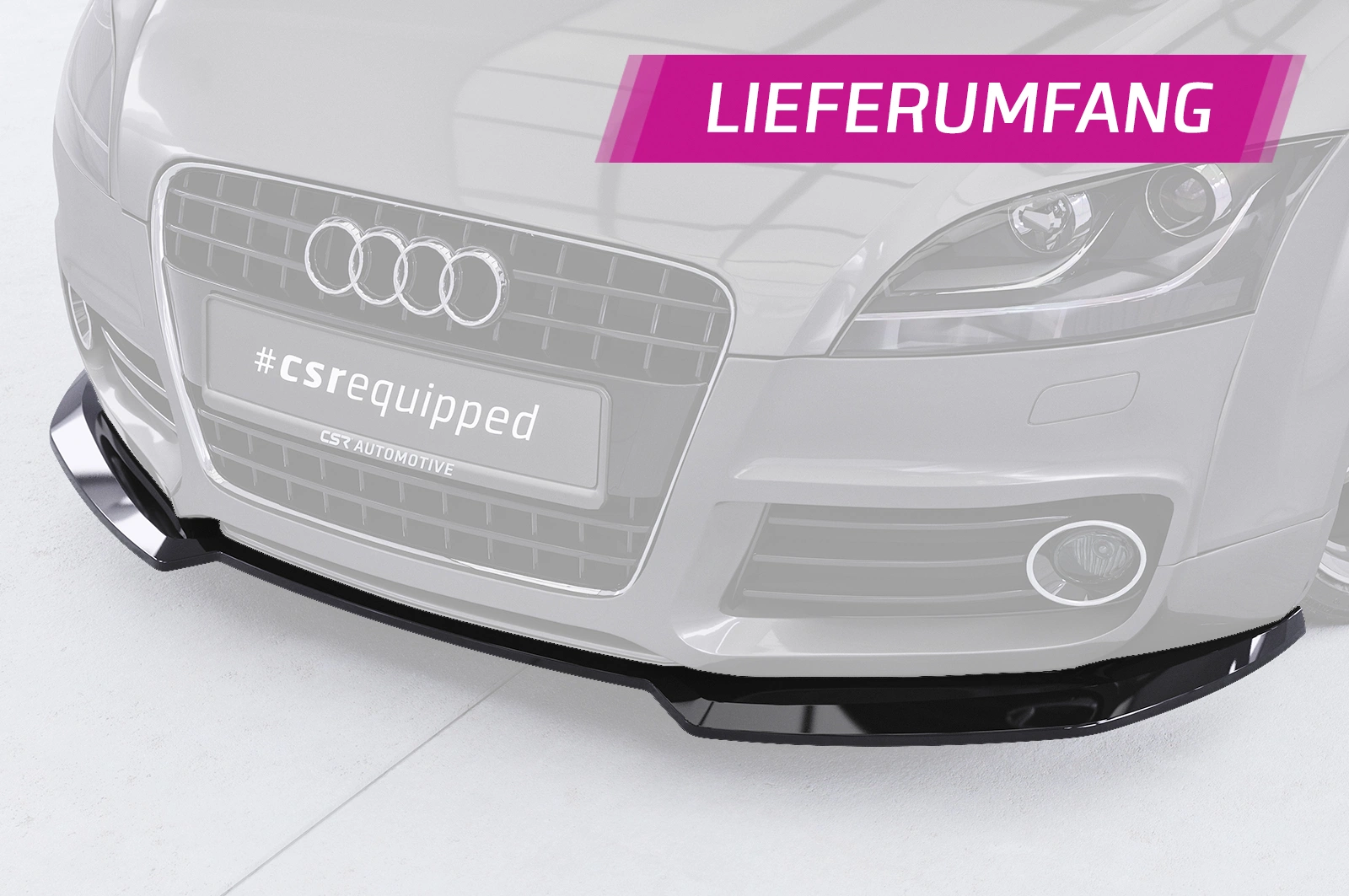 Voorspoiler Audi TT (8J) S-Line glans zwart