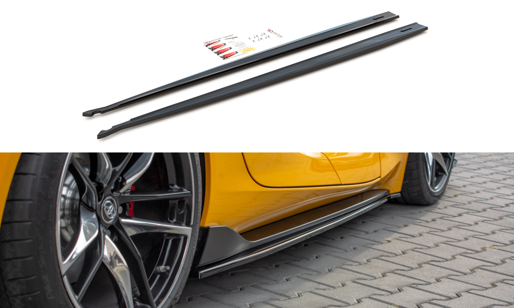 Zijskirts Toyota Supra MK5 Maxton Glans Zwart