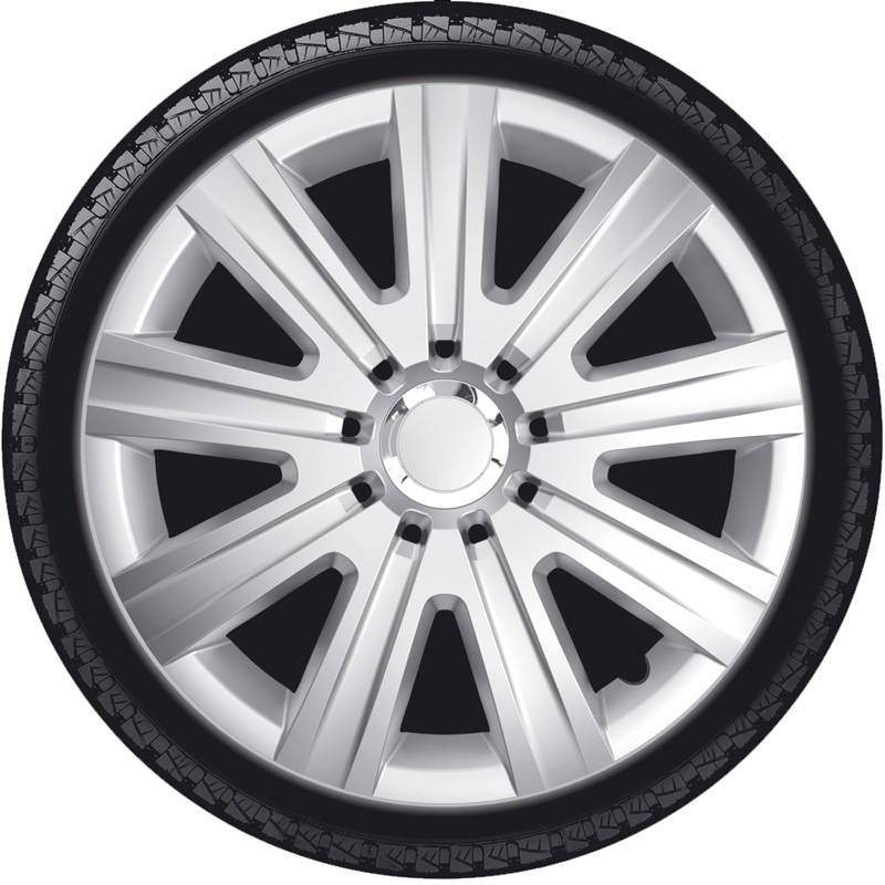 4-Delige Wieldoppenset Magnum Pro 14-inch zilver/chroom ring