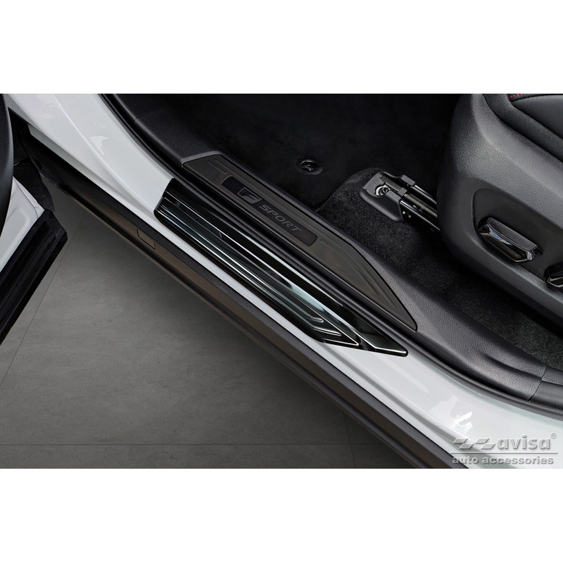 Zwart RVS Instaplijsten  Lexus NX II 2021- 'Lines' - 4-delig