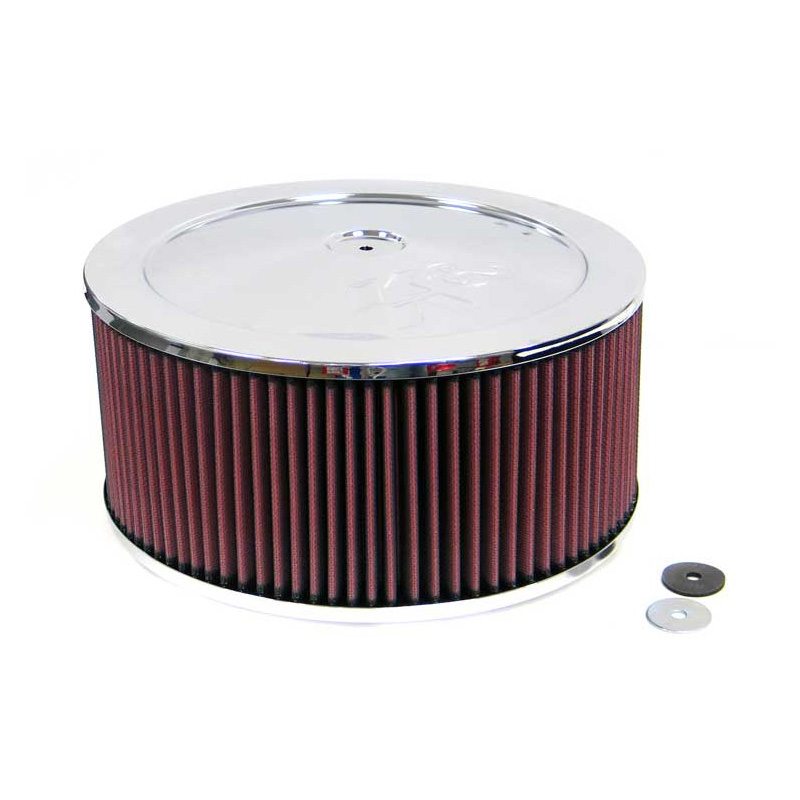 K&N luchtfilter rond - 130mm aansluiting, 279mm diameter, 178mm hoogte (60-1210)