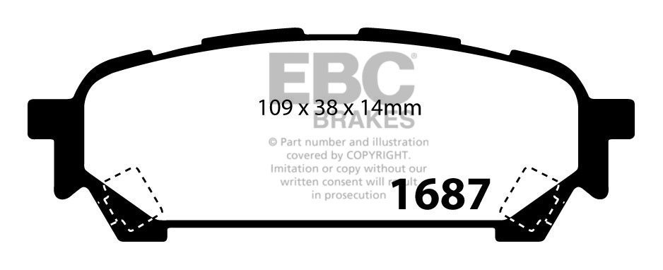 EBC Brakes SUBARU Impreza 2.0 Sport 2002-2007 Remblokken achterz
