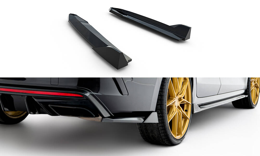 Achterzij Spoilers V.4 Skoda Octavia RS Liftback MK4 / MK4 Facelift Maxton Glanzend zwart