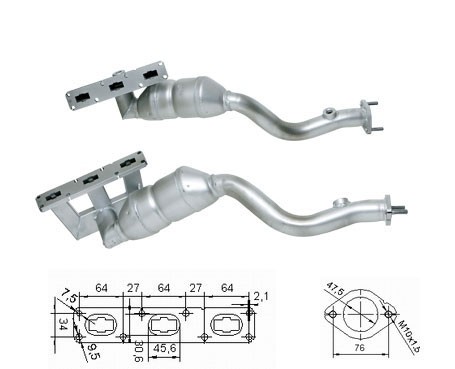 BMW 320i 2.2i 24V 2171 cc 125 Kw / 170 cv M54 E46 Magnaflow CAT