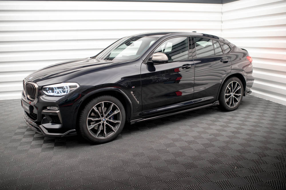Zijskirts BMW X4 M-Pack G02 Maxton Glans Zwart