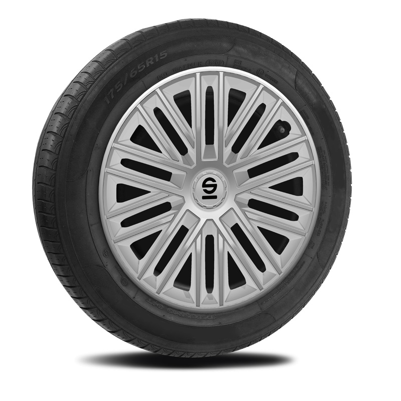 Sparco Wieldoppen Bergamo - 16-inch - Zilver - Set van 4 stuks