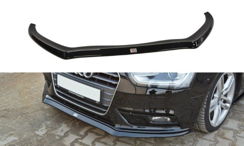 Voorspoiler Audi A4 B8 FL V.2 Glanzend Zwart