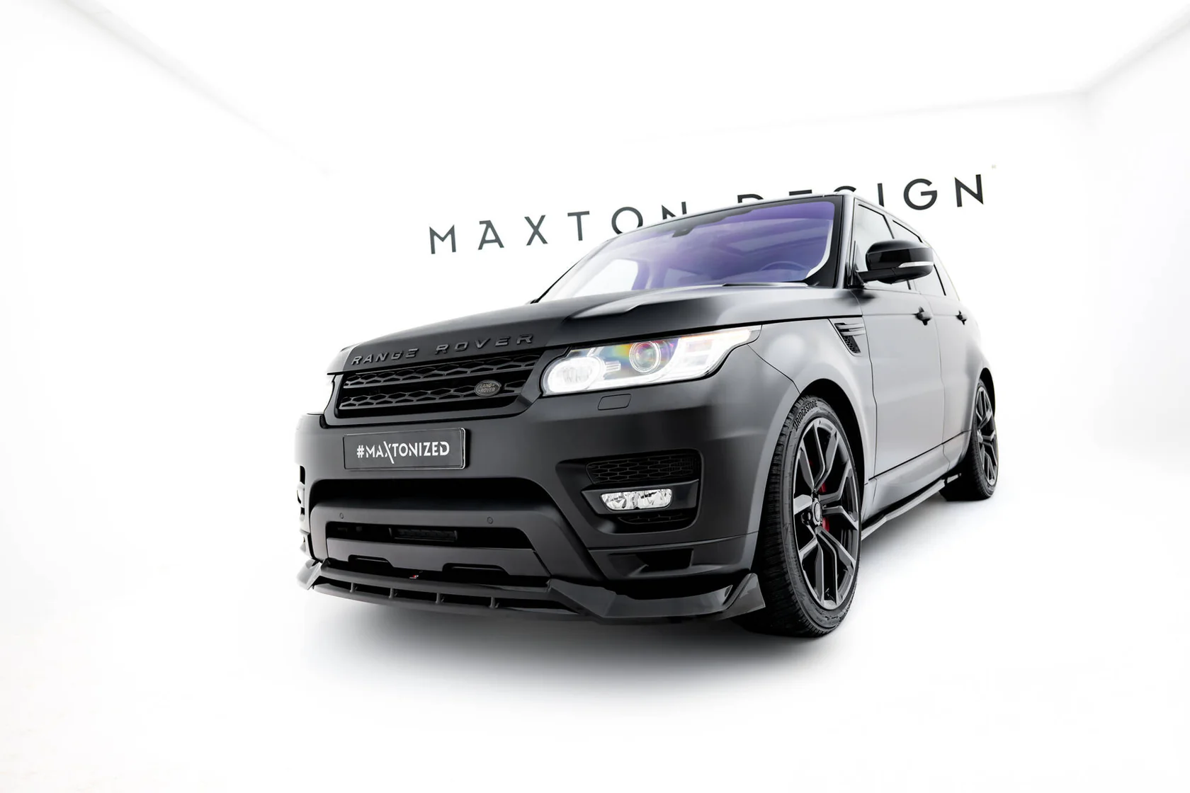 Voorspoiler Land Rover Range Rover Sport MK2 Maxton Glanzend zwart