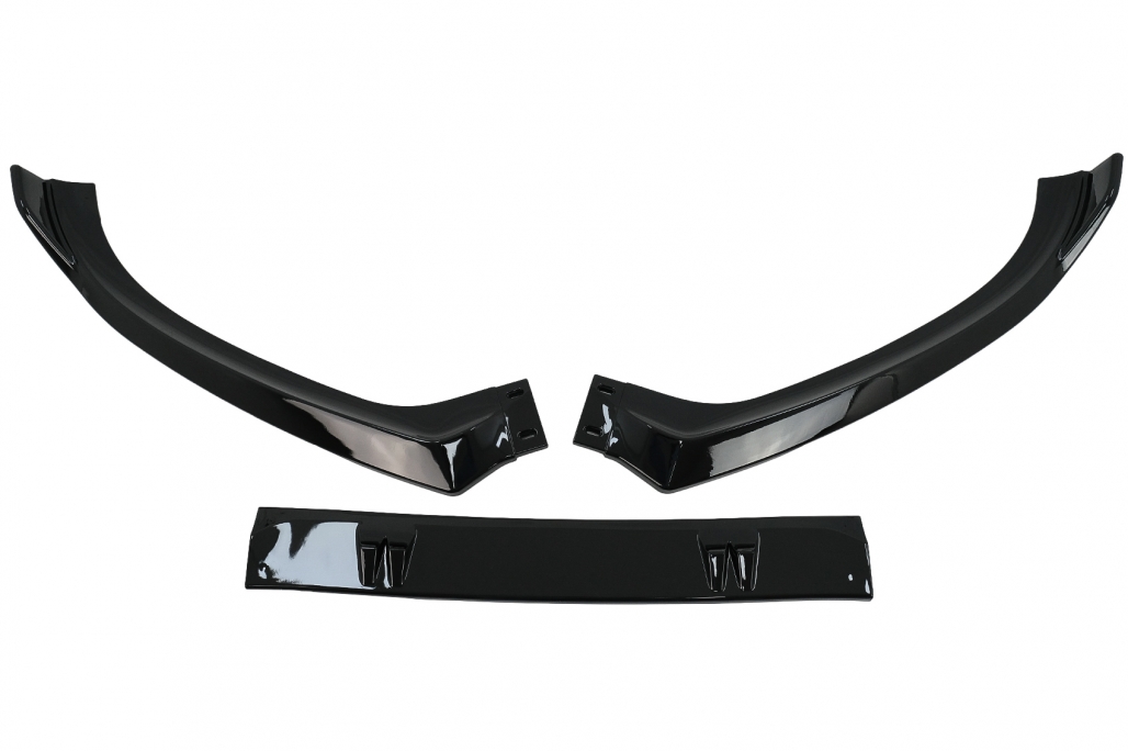 Voorspoiler Audi A4 B8.5 Facelift (2012-2015) Sedan Avant Glans Zwart