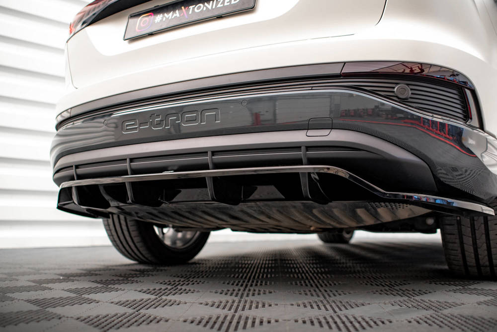 Diffuser Audi Q4 E-Tron sportback S-line Maxton Glans Zwart