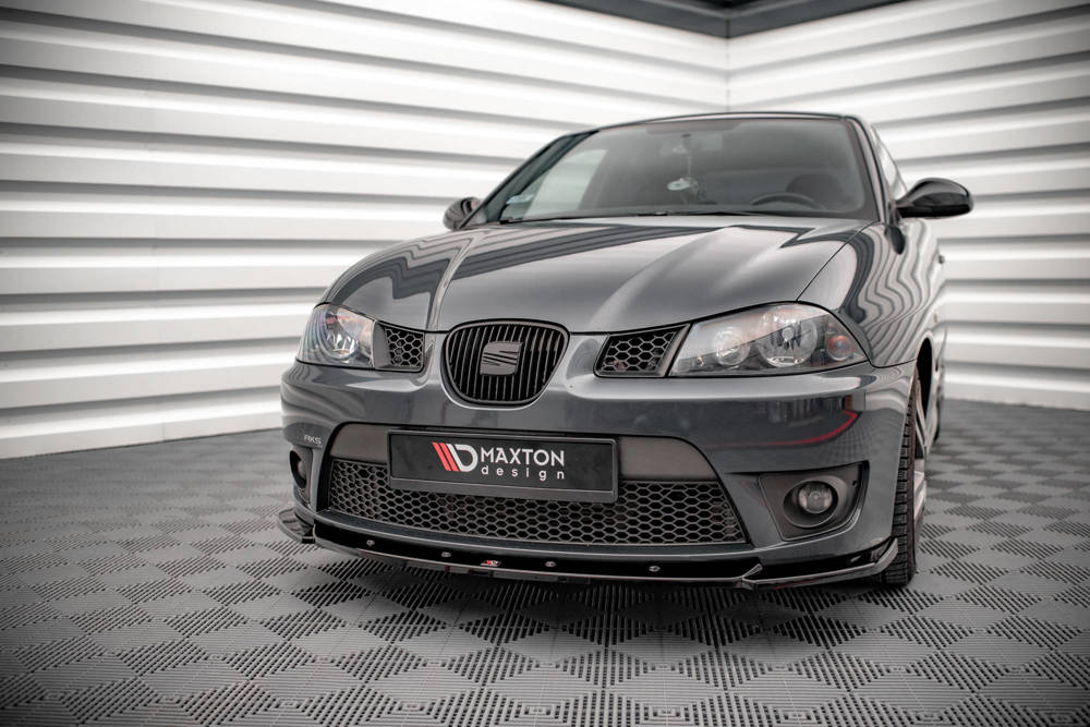 Voorspoiler V.2 Seat Ibiza Cupra MK3 Maxton Glans Zwart