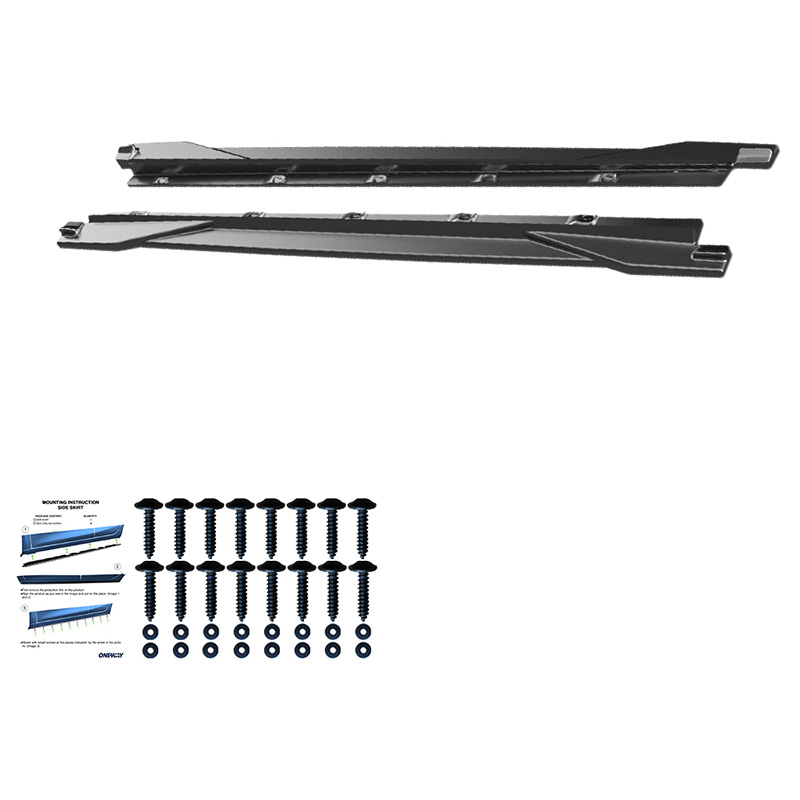 Oneway Set Sideskirts  Audi Q3 (F3B) S-Line & Q3 Sportback (F3N) S-Line 2019-2025 excl. RSQ3 - Glanzend zwart