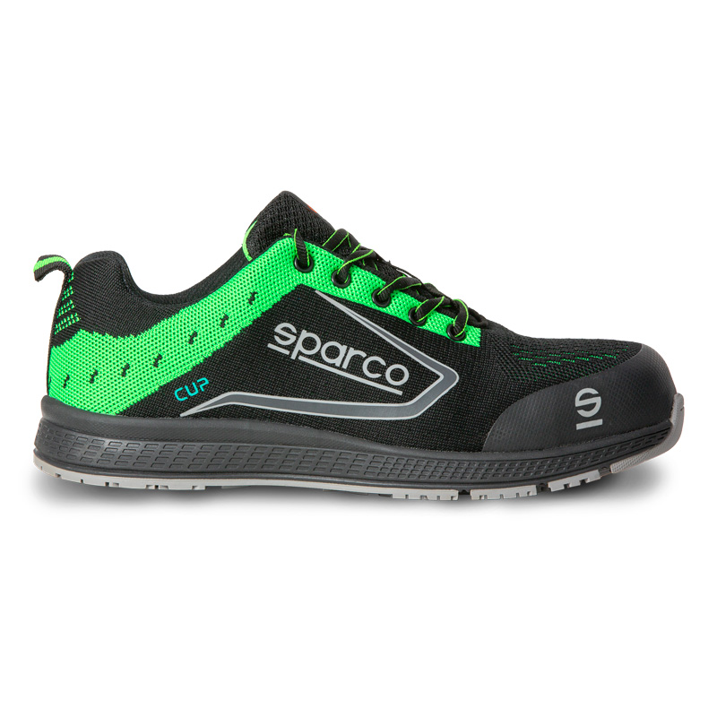 Sparco Lichtgewicht Werkschoenen Cup S1P Adelaide Zwart/Groen Maat 39