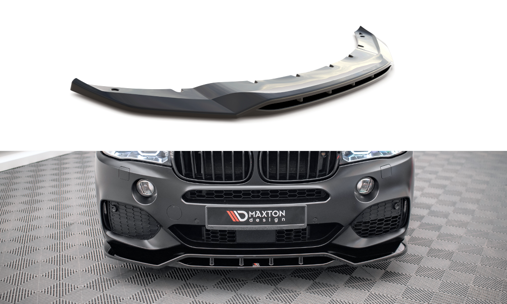 Voorspoiler V.2 BMW X5 F15 M Pakket Maxton Glans Zwart