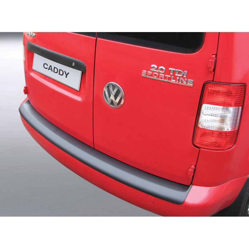 ABS Achterbumper beschermlijst  Volkswagen Caddy II 2004-2015 (voor gespoten bumpers) Zwart