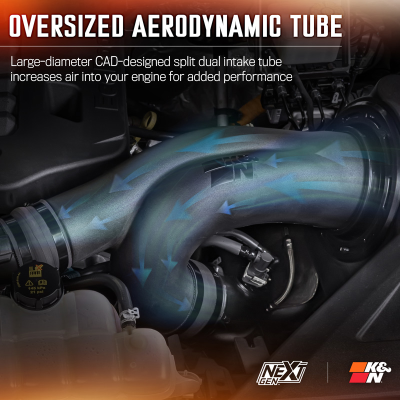 K&N NextGen Cold Air intake  Ford F150 & F150 Raptor 2.7L/3.5L V6 2021- (50-2617)