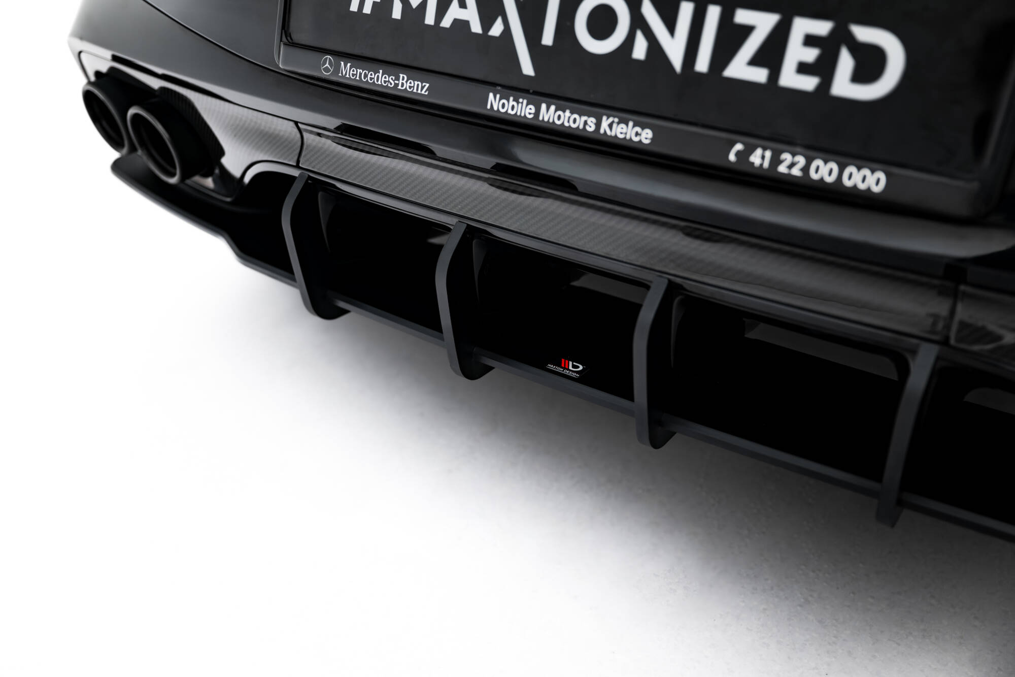 Street Pro Achter Diffuser + Flaps Mercedes-AMG CLE 53 C236 Maxton Glanzend zwart
