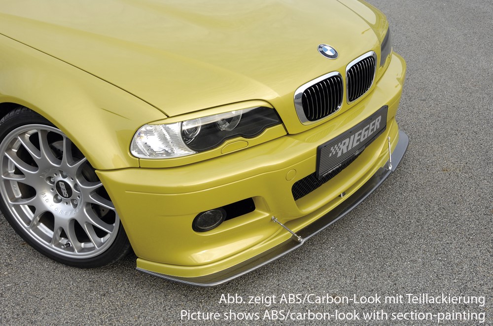 Voorspoiler BMW E46 Coupe/Cabrio Rieger vlakke versie