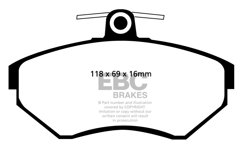 EBC Brakes SEAT Ibiza 1.9 TD (110) 96-2002 Remblokken voorzijde
